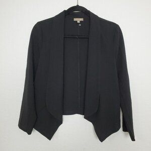 Lilla P Womens Blazer Size S Open Front Waterfall Black Office Career Capsule